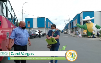 Habitantes y conductores de servicio público en el barrio Entre Verdes de Armenia nos permitieron acompañarlos con una jornada de sensibilización ambiental