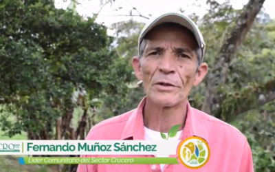 El señor Fernando Muñoz Sánchez, líder comunal del sector El Crucero, agradeció el seguimiento y acompañamiento brindado por la CRQ…