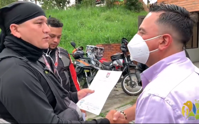 Moteros del Quindío aliados de la CRQ en la defensa y protección de la zarigüeya
