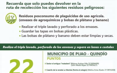 Gran jornada de recolección de residuos posconsumo en Pijao