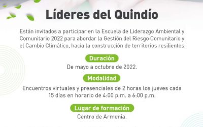Inscripciones abiertas para la Escuela de Liderazgo Ambiental y Comunitario