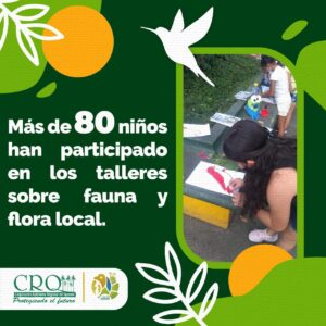 Mas de 80 niños han participado en los talleres sobre fauna y flora local.