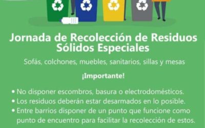 Se invita a la comunidad de Génova a participar de la jornada de recolección de residuos sólidos especiales como sofás, colchones, muebles, sanitarios, sillas y mesas que tendrá lugar en la zona urbana del municipio desde las 7: 30 a. m. mañana 17 de marzo.  Actividad liderada por La Alcaldía de Génova, CRQ y Empresa Regional de Servicios Públicos, Nepsa.